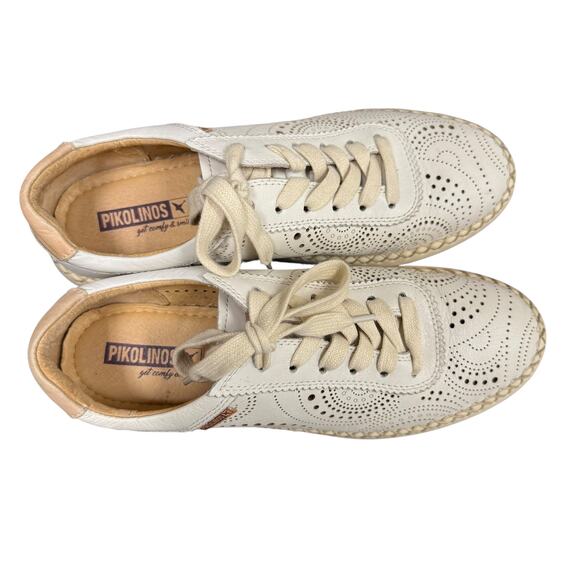 Pikolinos Mesnia Lace Ups NATA Cream Sneakers Size 39 (US 8.5) - Picture 2 of 4